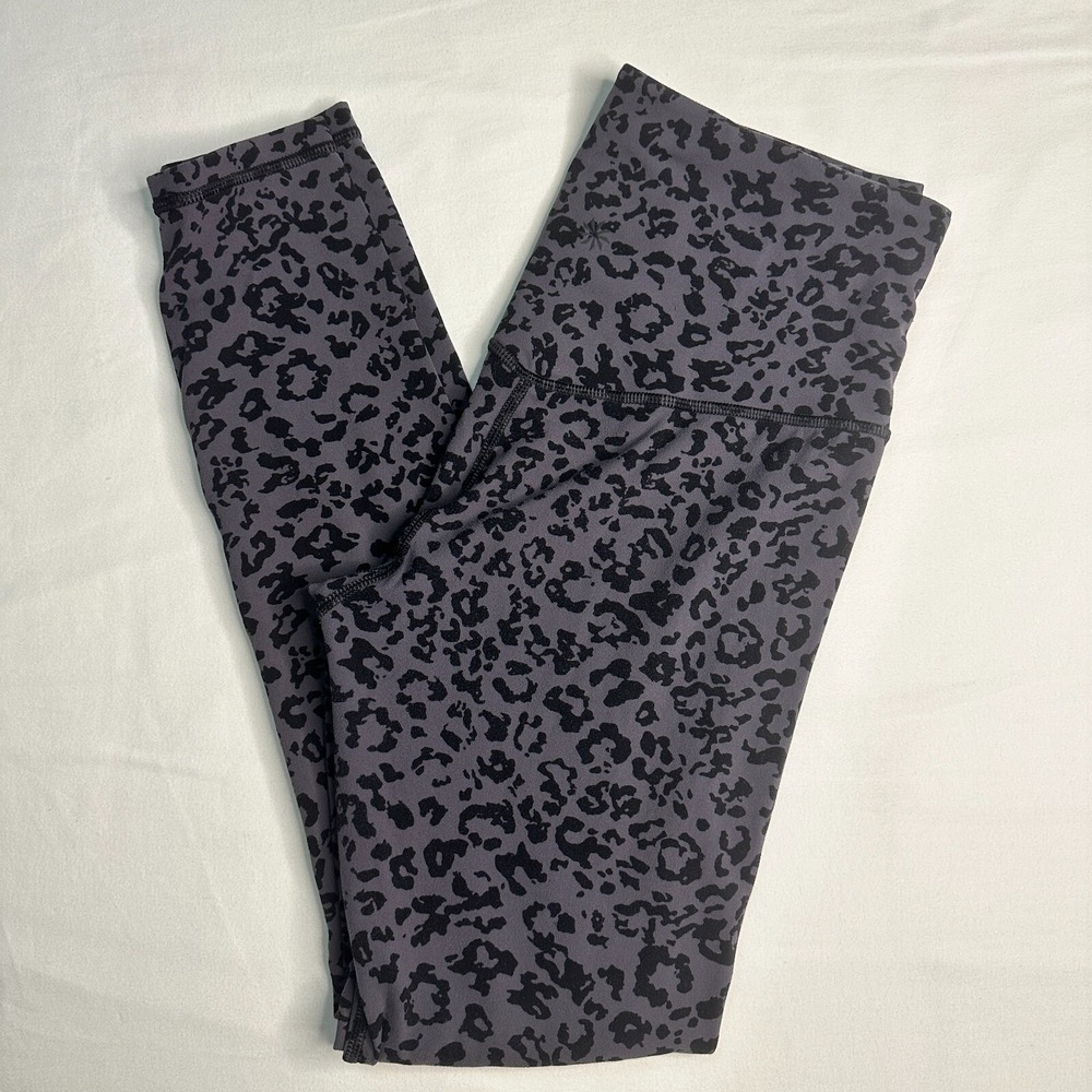 Athleta Elation Ultra High Rise Tight‎ Womens Sz Small Animal Print Leopard Gray